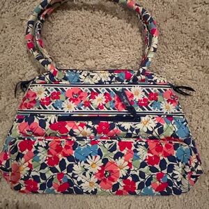 Vera Bradley Blue and Pink Floral Shoulder Bag